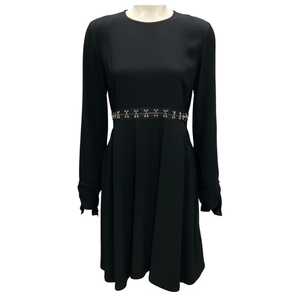 PROENZA SCHOULER BLACK / SILVER HOOK DETAIL LONG SLEEVED...